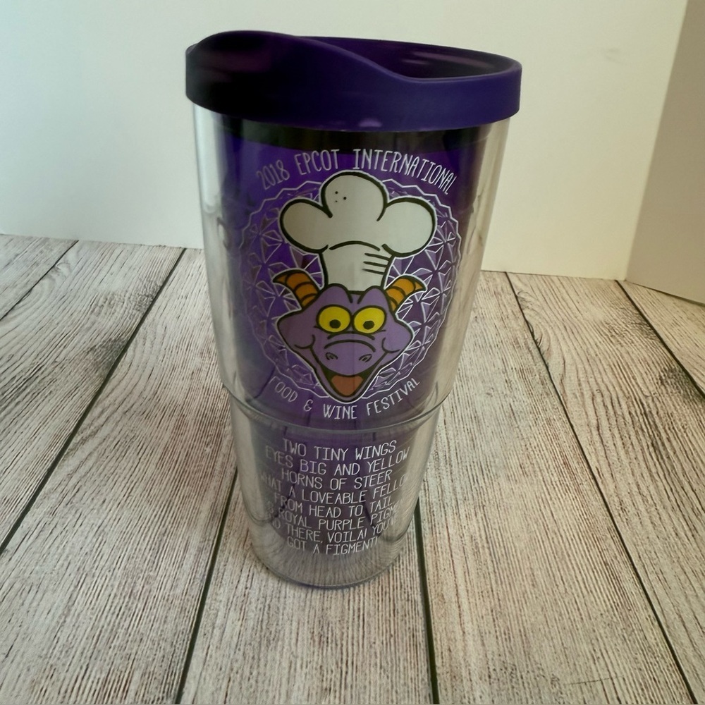 DISNEY Tervis Epcot 2018 Food & Wine Festival Figment Tumbler